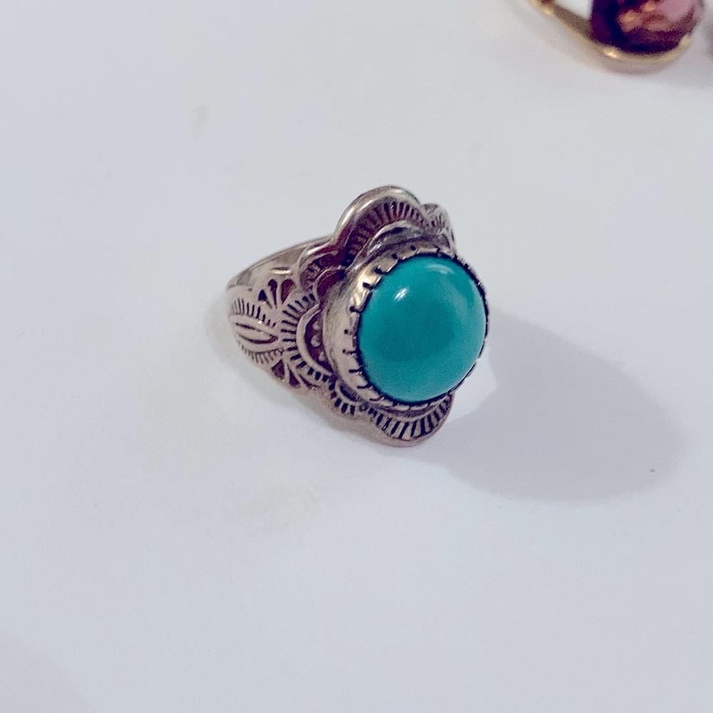 Native American turquoise sterling ring